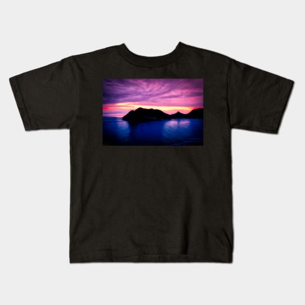 Hout Bay South Africa - Sunset Kids T-Shirt by sanityfound
